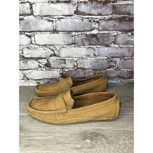 Clarks England Tan Nubuck Leather Slip On Driving Loafers Shoes Men 11M US/44EU